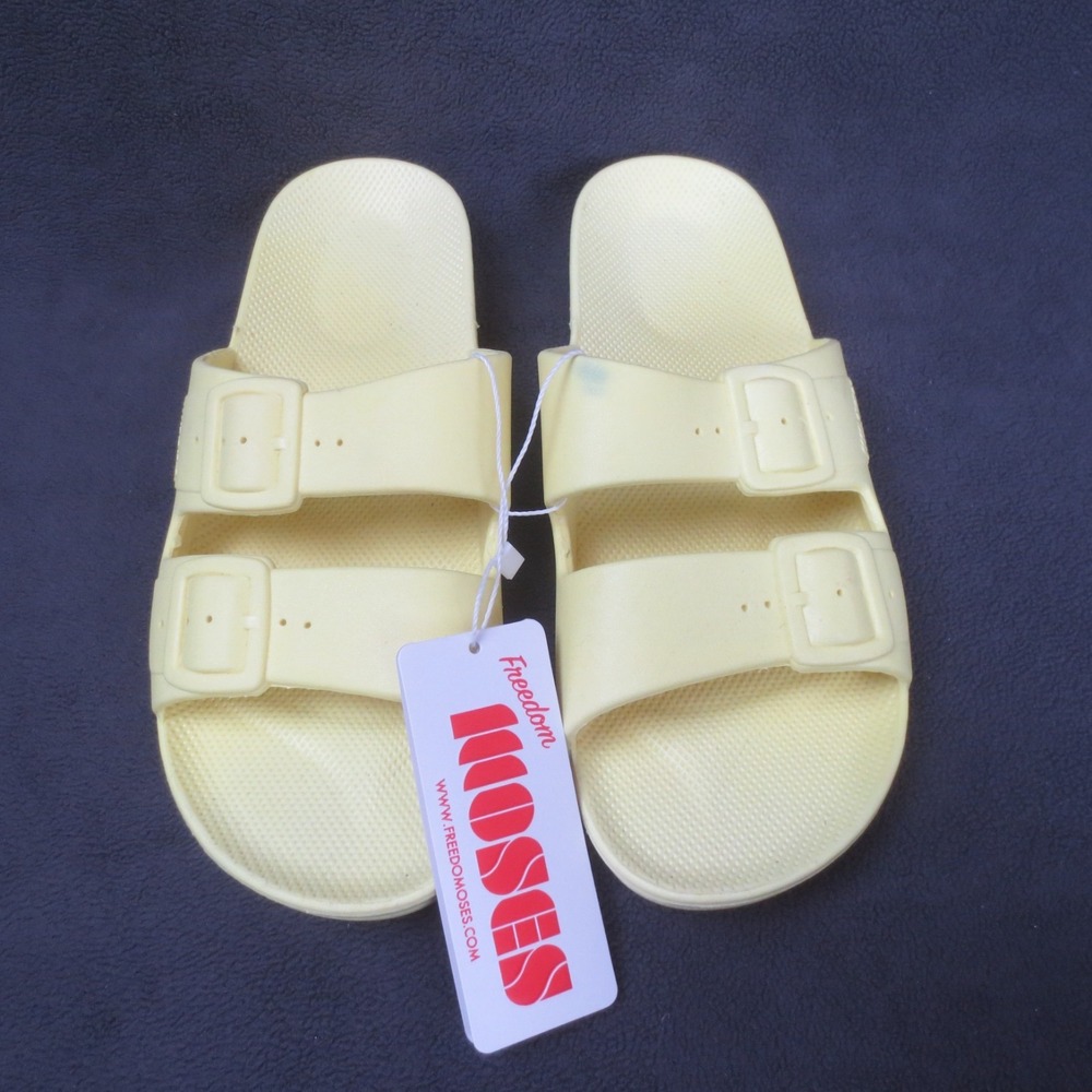 Freedom Moses Two Band Slide‎ Acid Yellow 39-40 Unisex Sandals FMACD